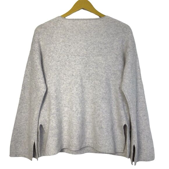 Nordstrom Signature Womens 100% Cashmere Sweater Size S Gray Old Money Preppy - Picture 2 of 6